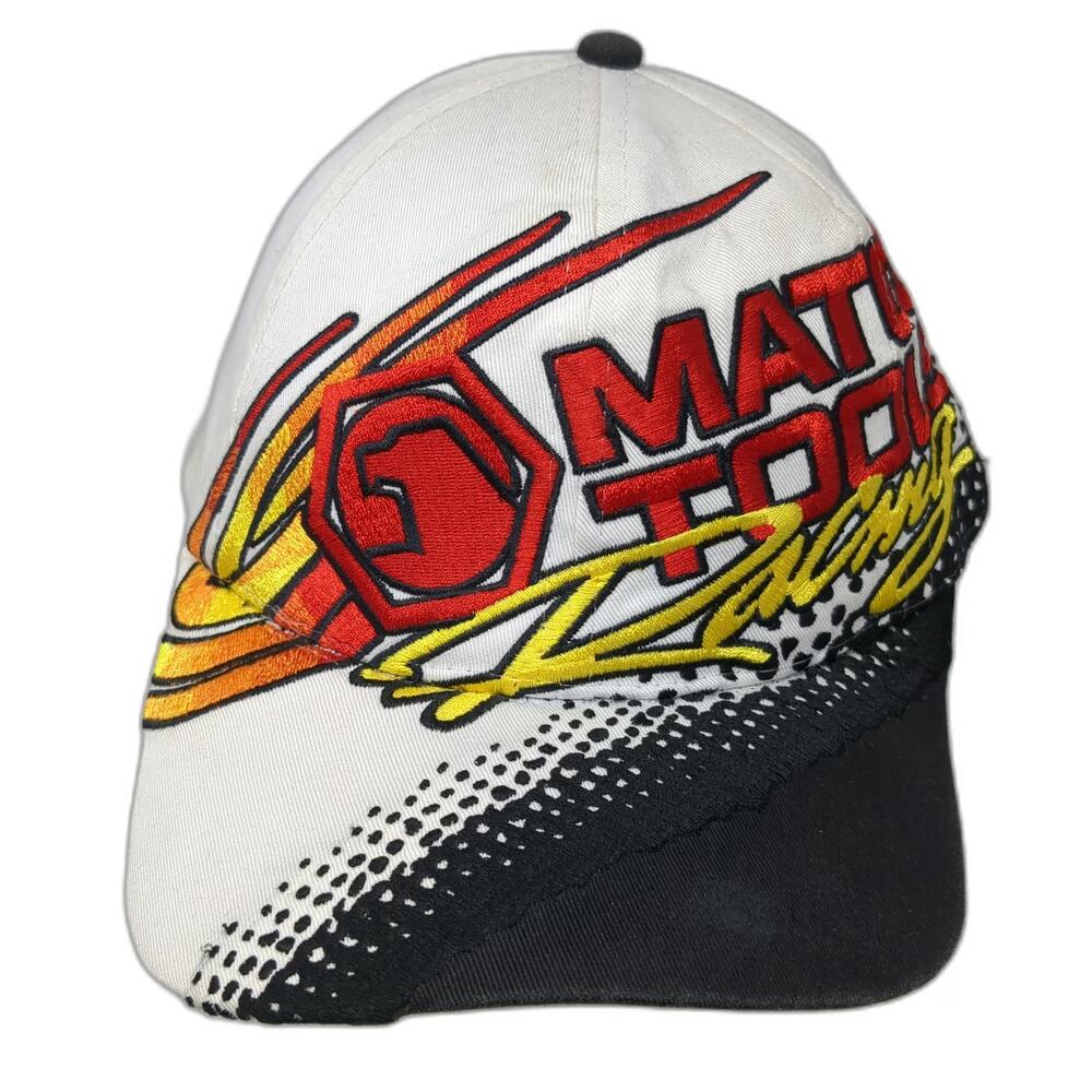 Matco Tools Racing Snapback Hat White Black Red Yellow One Size Embroidered Logo